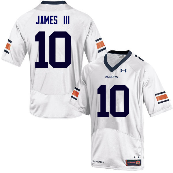 Men Auburn Tigers #10 Paul James III College Football Jerseys Sale-White